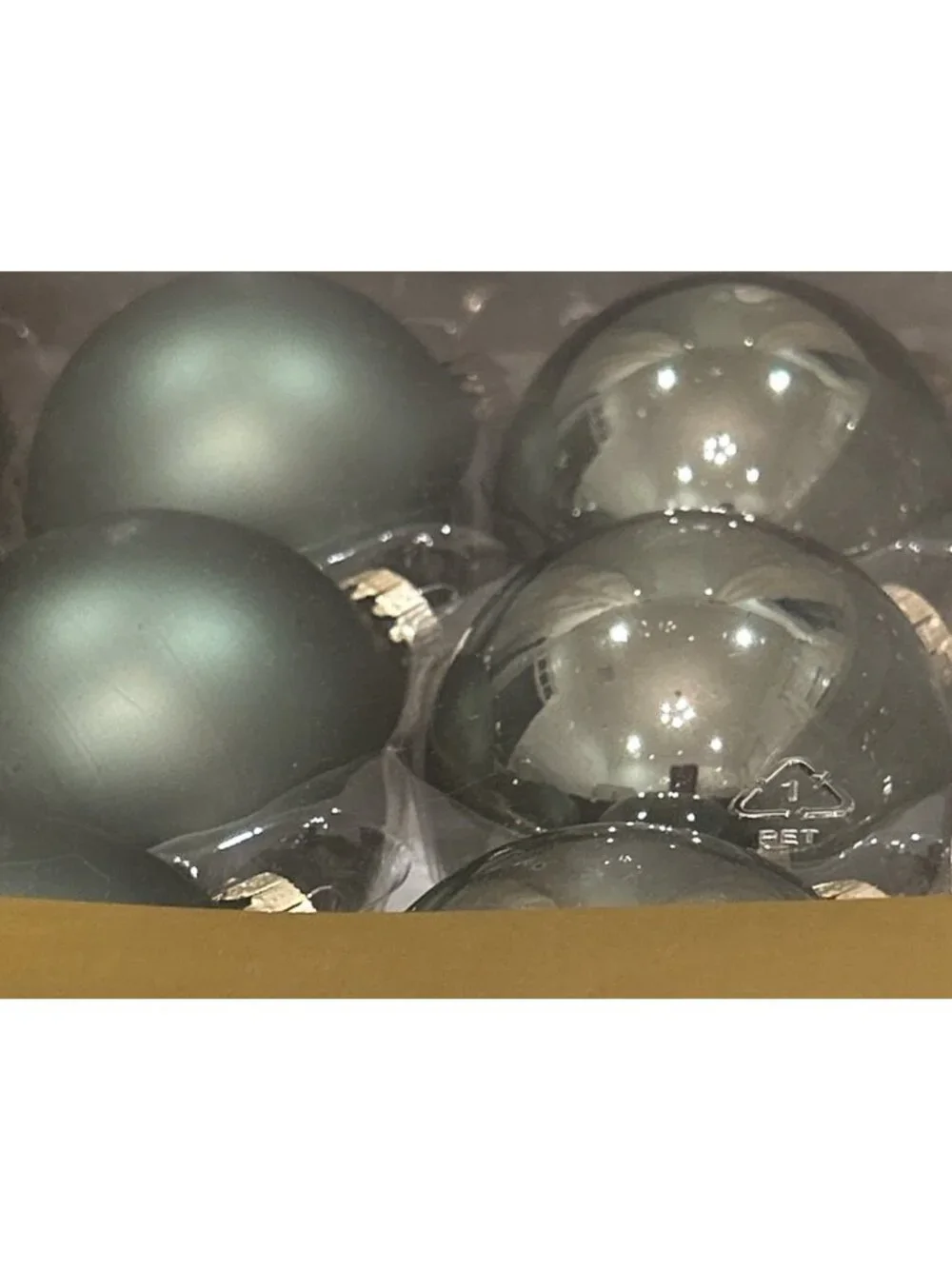Country Living Glass Vintage Christmas Ornaments Set Of 12 In Box Forest Green
